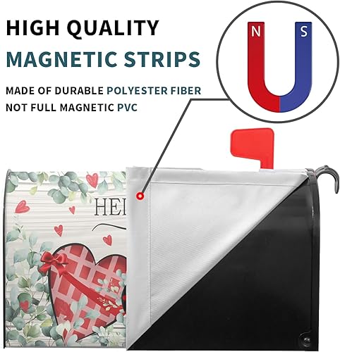 Miniatura 36 de Winter Cardinal Birds - Funda magnética para buzón, tamaño estándar de 25.5 x 21 pulgadas, diseño de pájaros rojos navideños para buzón