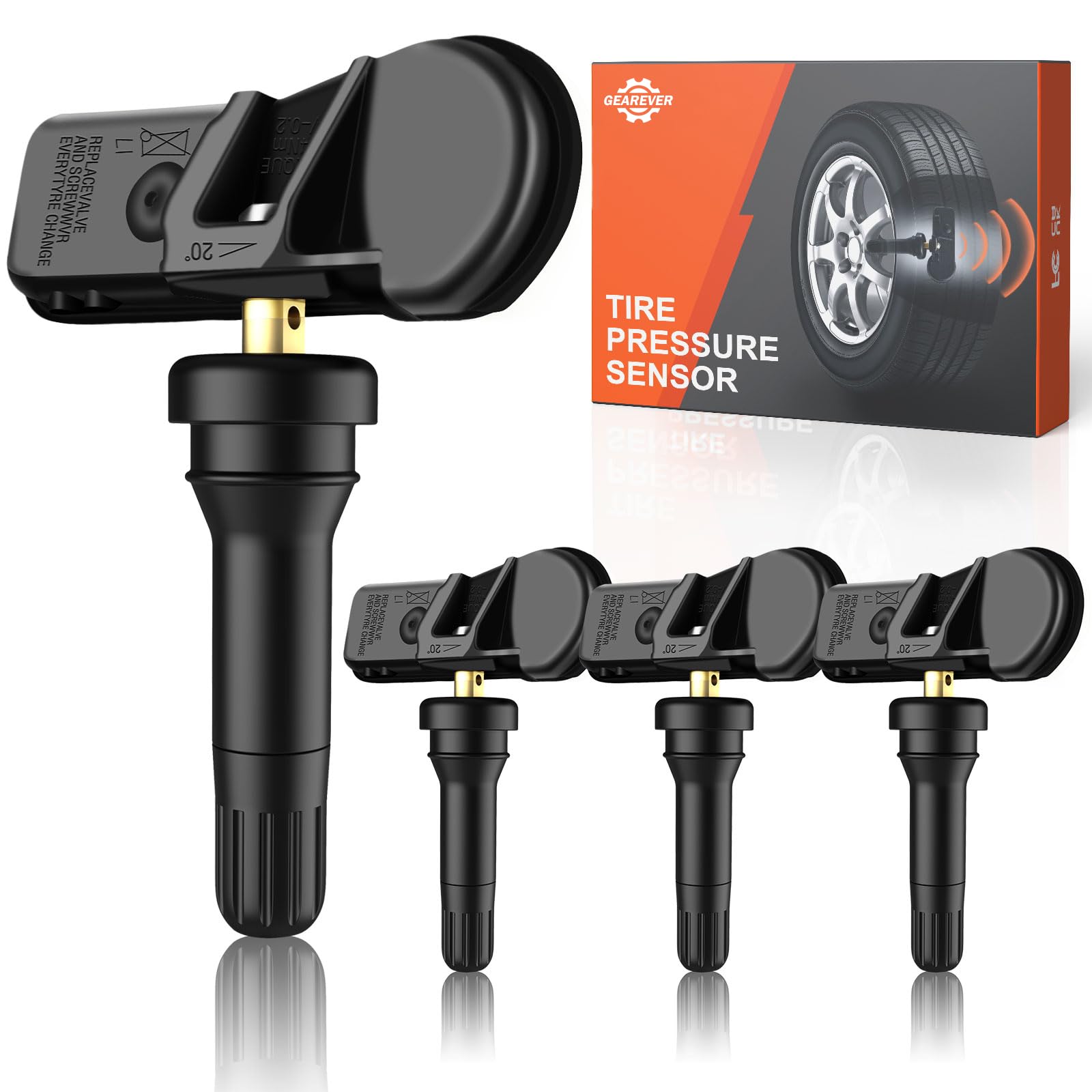 GEAREVER Reifendrucksensor Reifendruckkontrollsystem TPMS Sensor RDKS Kompatibel mit Mercedes Marco Polo V-Klasse W447 Viano W639 Vito EQV Metris, TPM Sensor A4479050500 A4479051704, 4 Stück