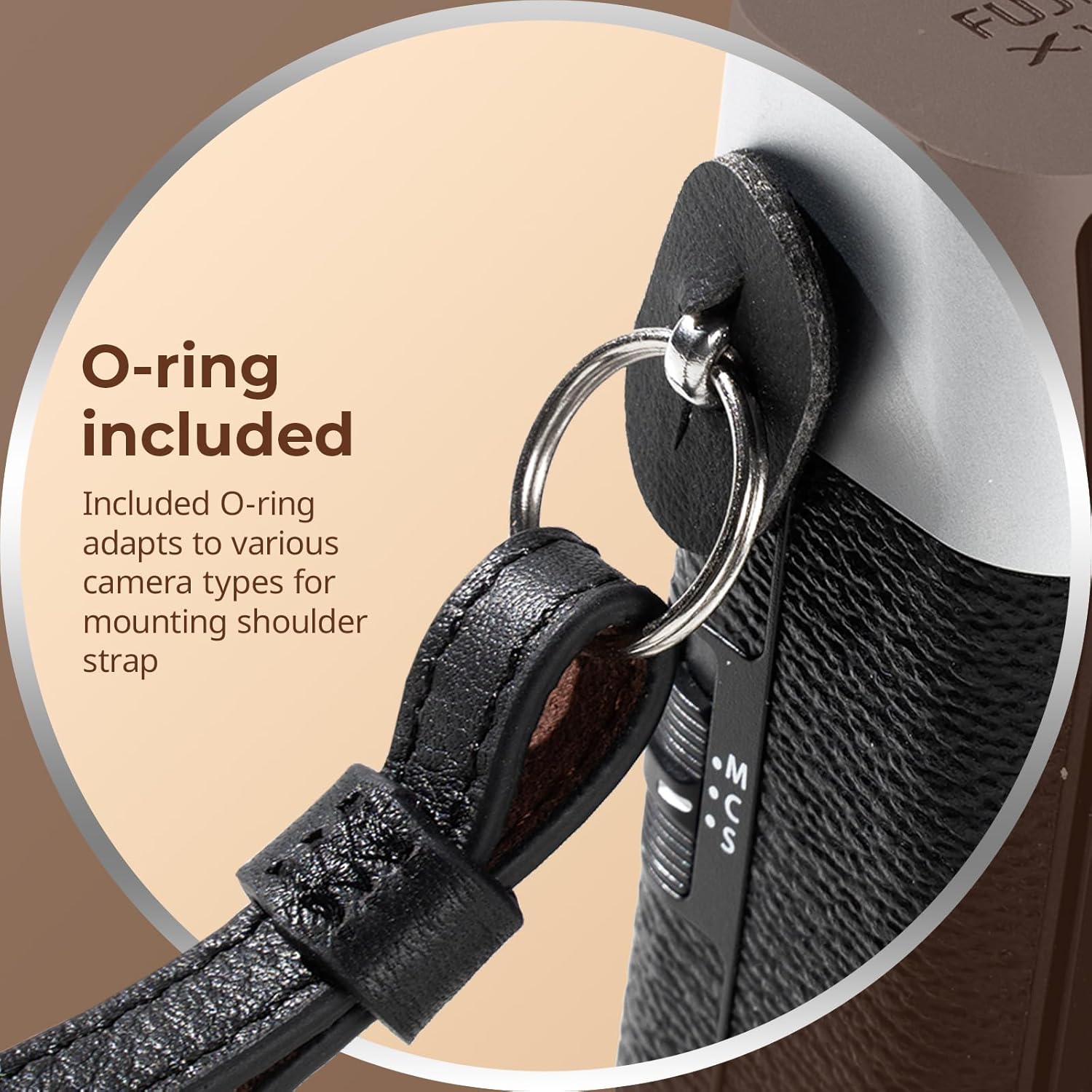 SMALLRIG Universal Leather Camera Neck Shoulder Strap for DSLR, Adjustable 100 to 110cm (39 to 43in), Max Load 10kg (22lb) - Image 6