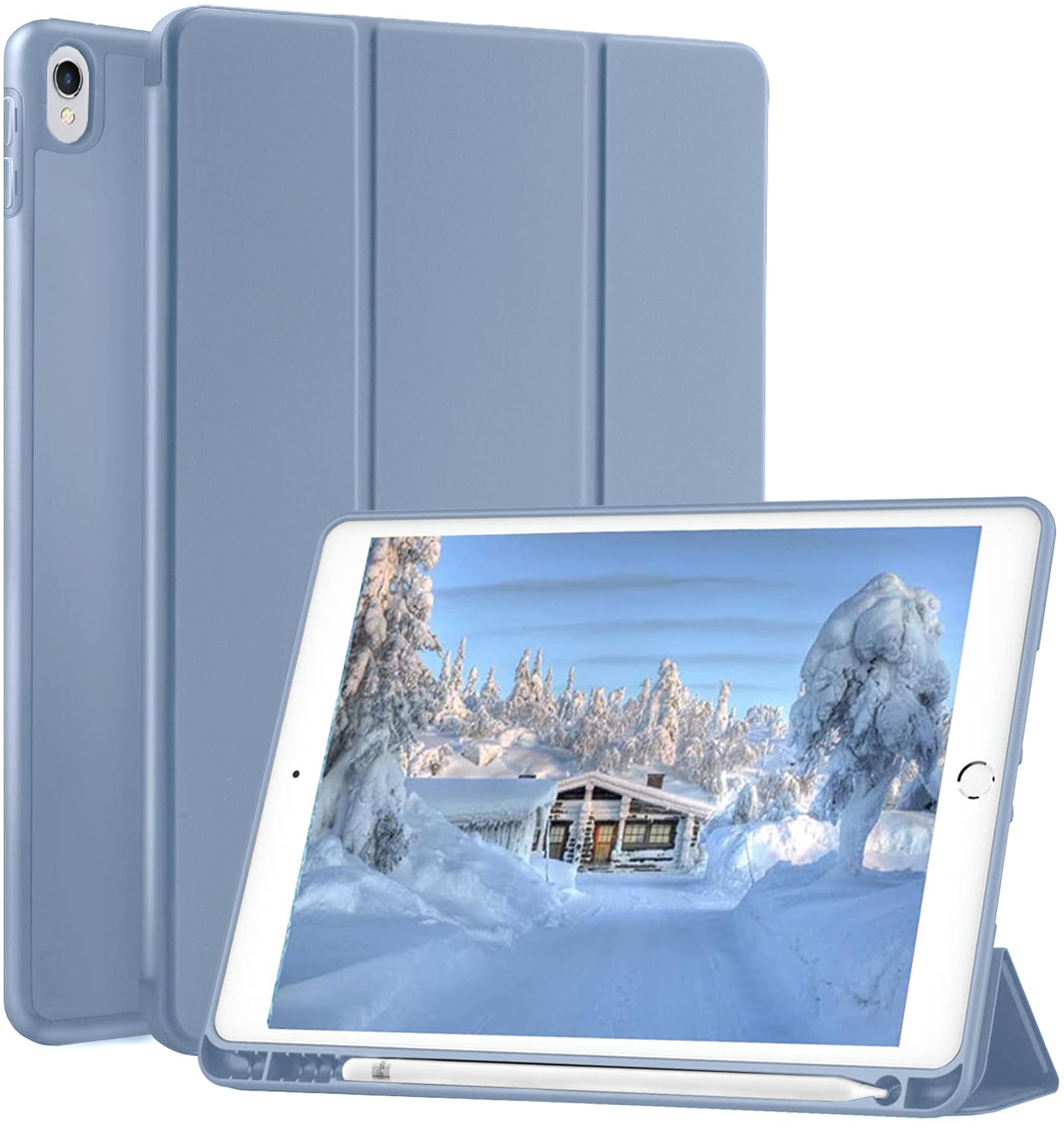 Robustrion Cover for iPad Air 3rd Generation Cover 10.5 inch Flip Case with Pencil Holder - Dark Green — Amazon image 4