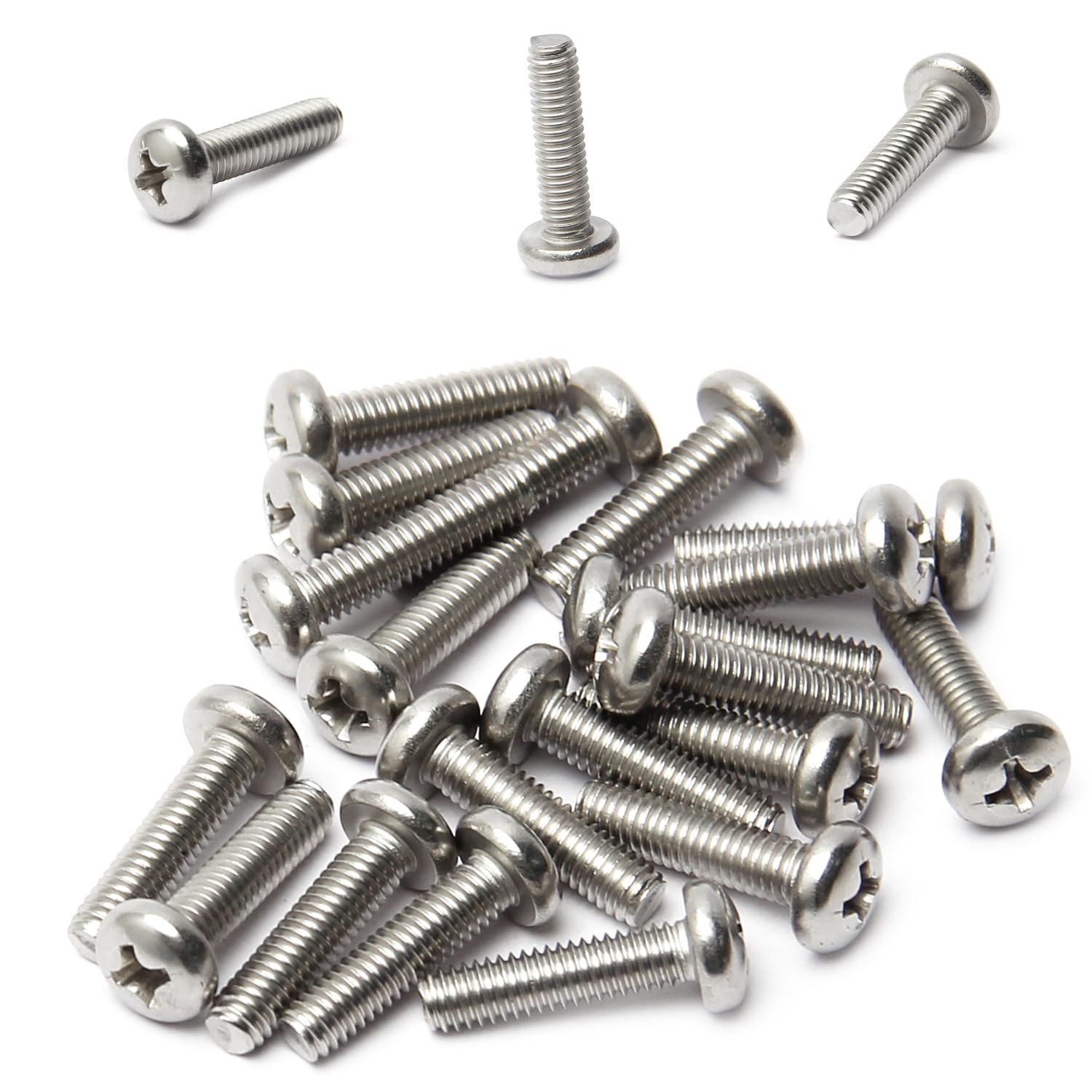 M4 Machine Screws - 30 Pack Stainless Steel -15