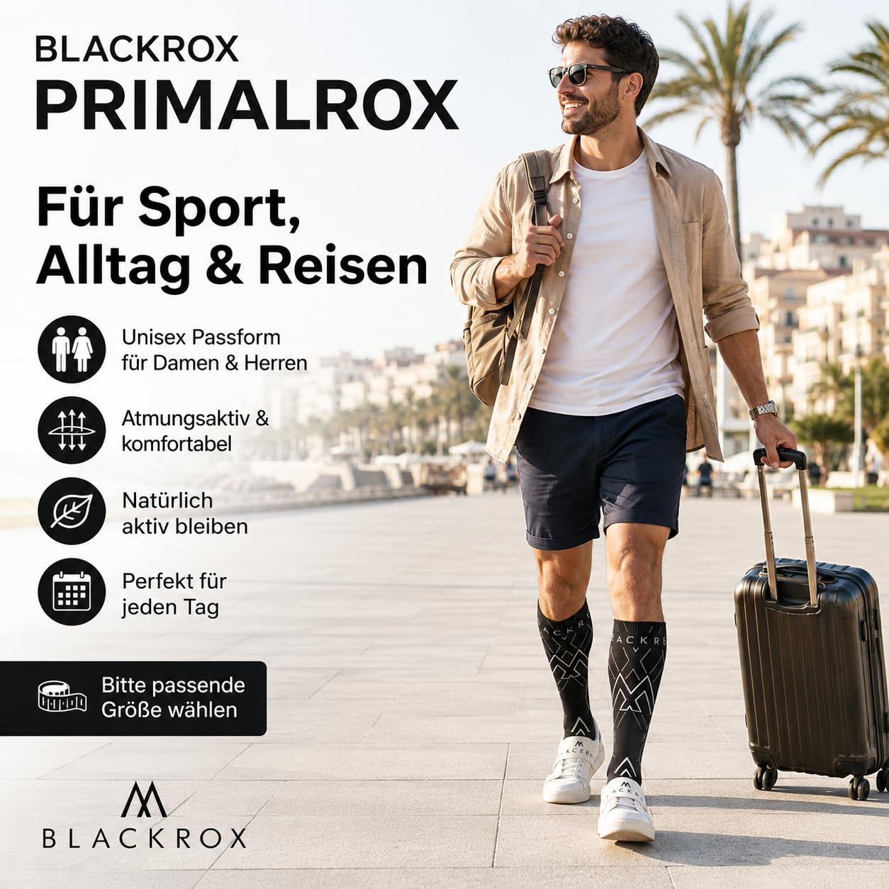 BLACKROX Kompressionssocken Astropreform PRIMALROX Premiun Kompressionssocken Sportkompressionssocken Laufsocken Laufen Fußball Radfahren Damen Herren Unisex