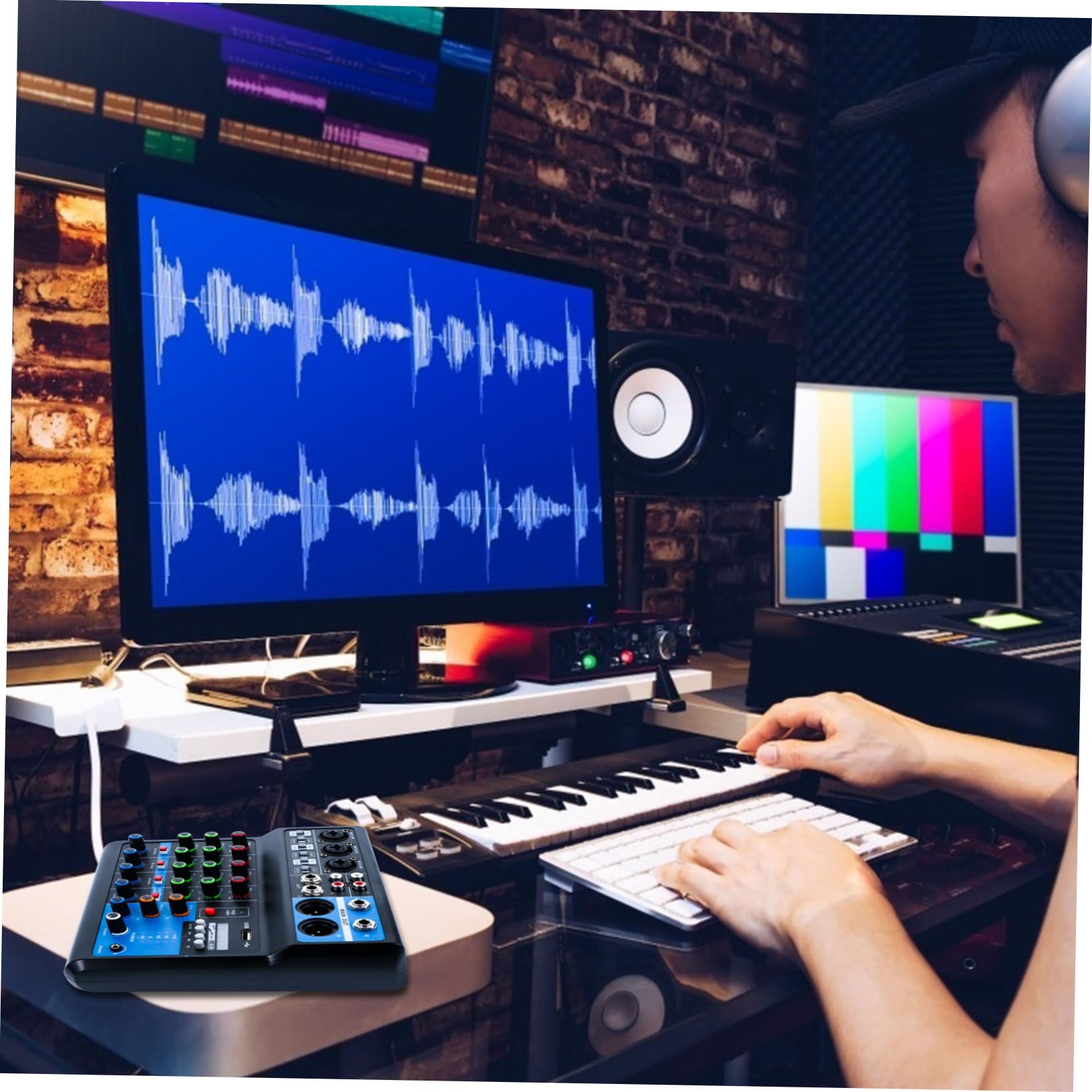 Kisangel 1set Mixer Audio Usb Per Live Streaming Interfaccia Driver Per Registrazione Insegnamento Online