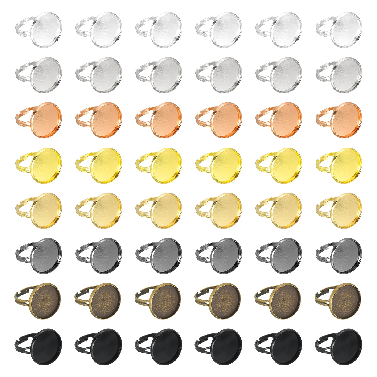Cabochons vierges pour création de bagues et pendentifs personnalisés