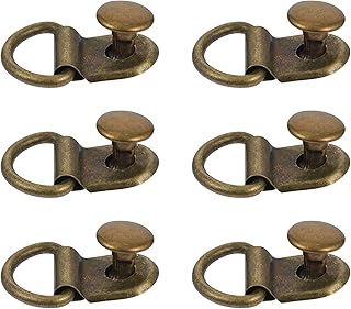 ARTIBETTER 30 Sets Shoe Boot Lace Hooks Alloy Boot Lace Hooks Loop Ring with Rivets Shoe Boot Buckle Replacement for Climbing Hiking Repairing and Outdoor Shoes