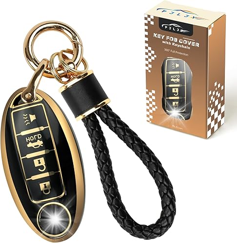 Miniatura 1 de Funda para llavero, compatible con Nissan Altima Rogue Sentra Pathfinder Frontier Maxima Titan Murano Kicks Juke Versa Armada GTR 370Z Leaf,