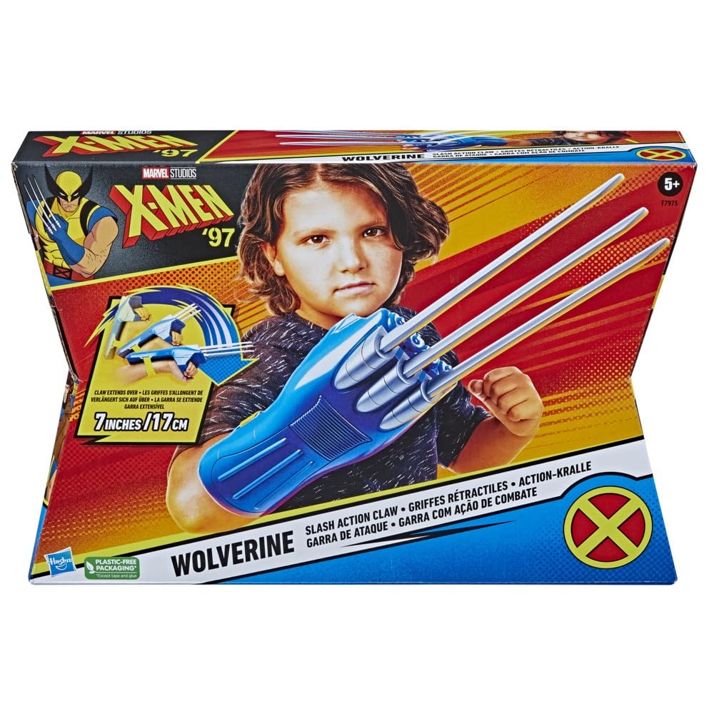Marvel Studios X-Men '97 Wolverine Action-Kralle Rollenspielzeug, Superhelden-Spielzeug für Kinder ab 5 Jahren, Blue
