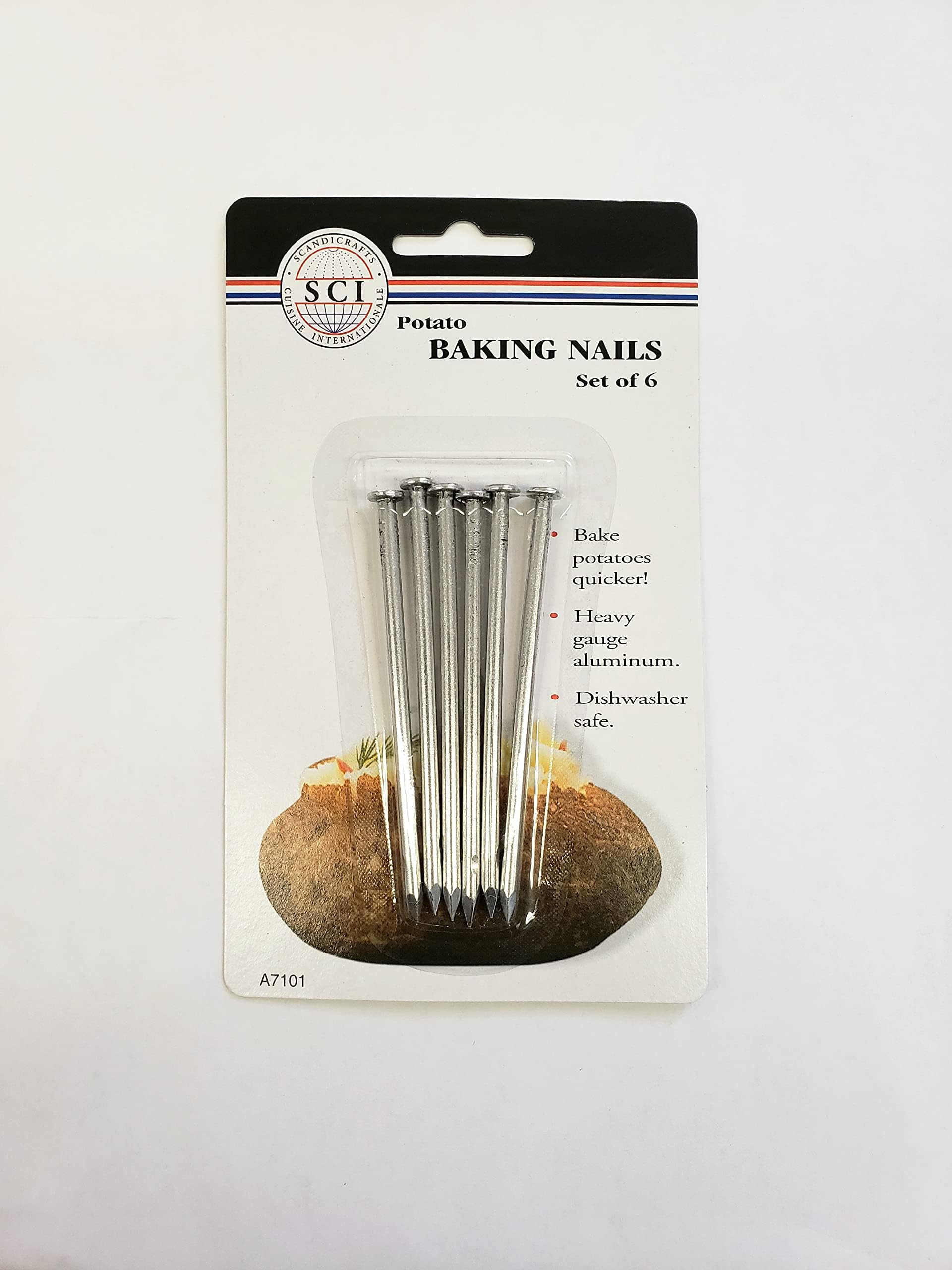 Aluminum Baked Potato Nails Baking Cooking Spud Nail Set of 6 - Tools & Gadgets by Kitchen Tools