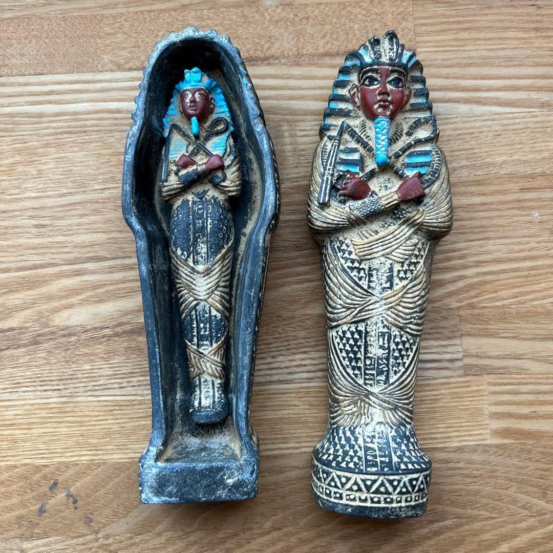 古美術 置物 アヌビス 神 ANUBIS 立像 レリーフ型【エジプシャン・置物・フィギュア