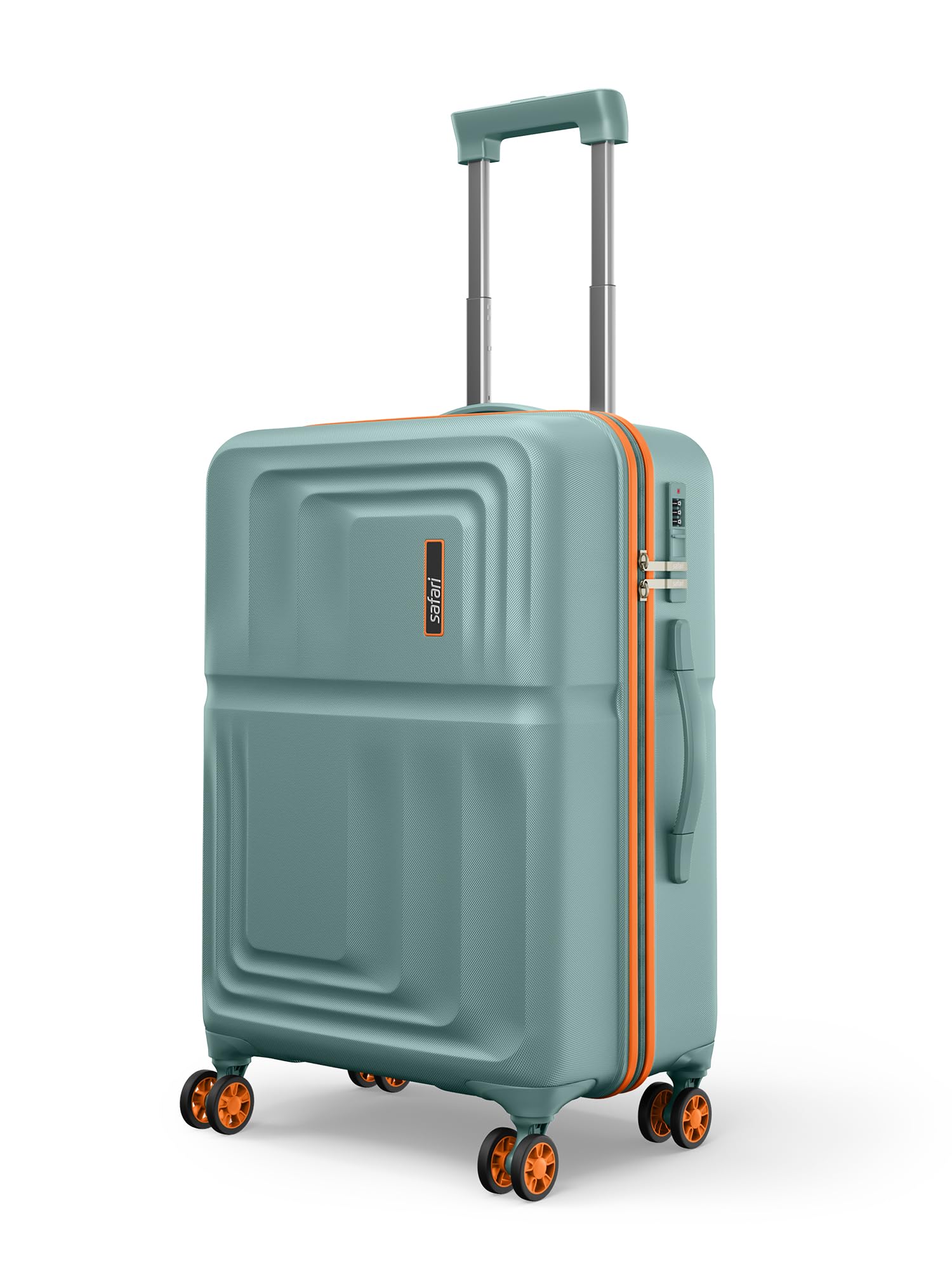 Roma Hard Luggage Trolley Bag with 8 Wheels Medium Size Check-in Suitcase - Sage Green