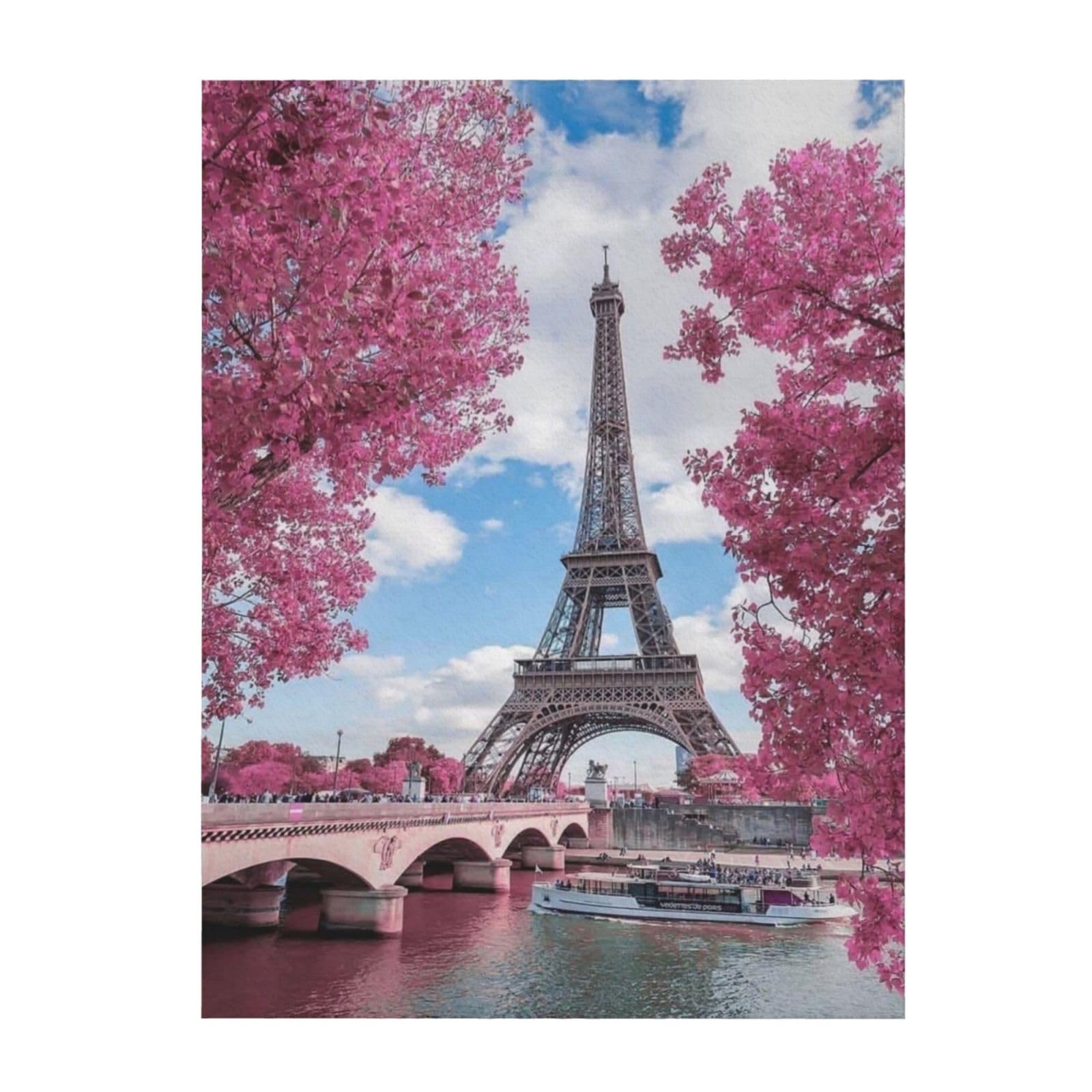 YFSGDLBN Vintage Style Eiffel Tower Paris printed Flannel Blanket throw blanket lightweight plush blanket