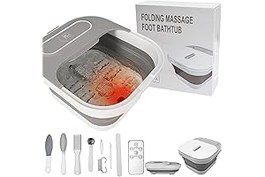 UNIFULL Foldable Foot Spa Bath Massager with Heating and Water Bubbles