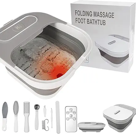 Collapsible Foot Spa Bath with Heat and Massage...