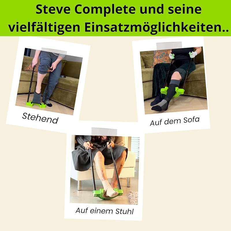 Steve Komplett Öltözködési Segédeszköz - Kompressziós Harisnya Fel-Levételéhez M-es Méret 38-46 cm Vádli Kerülethez - Hajolás Nélkül
