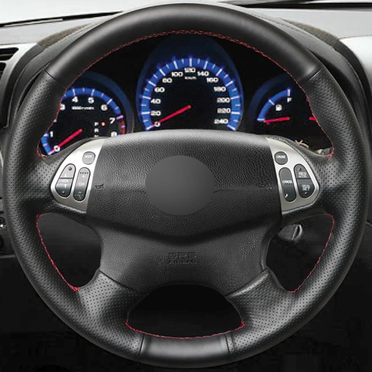 HATHWAY Fit for Acura TL 2004-2006,Car Steering Wheel Cover,Car Anti-Slip and wear-Resistant Steering Wheel Cover,Car Decoration
