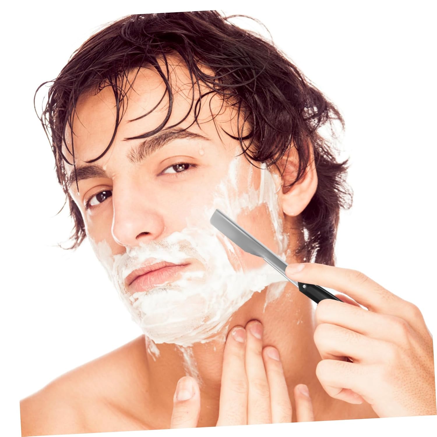 Manual Men Razor Metal Straight Shaving Razor for Beard and Sideburns