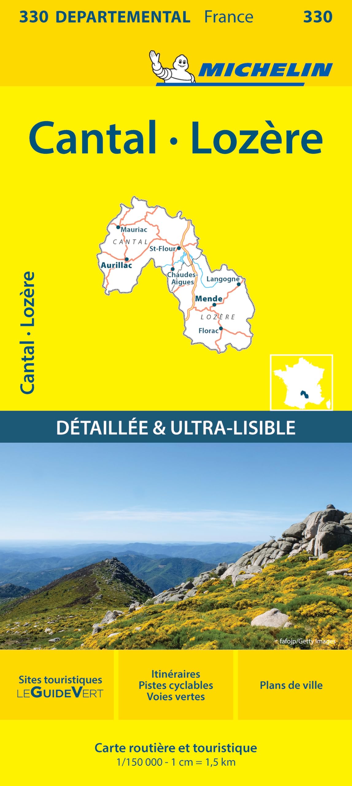 Carte Départementale Cantal, Lozère