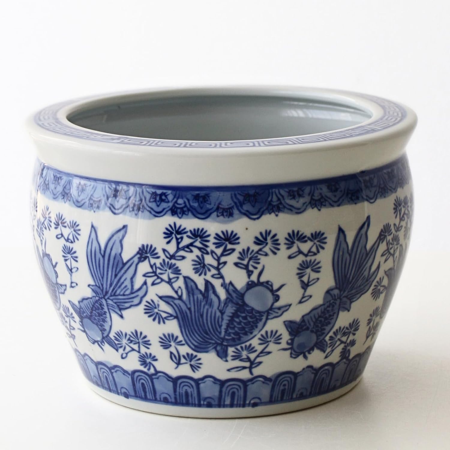 金魚鉢 おしゃれ 陶器 睡蓮鉢 丸 屋外