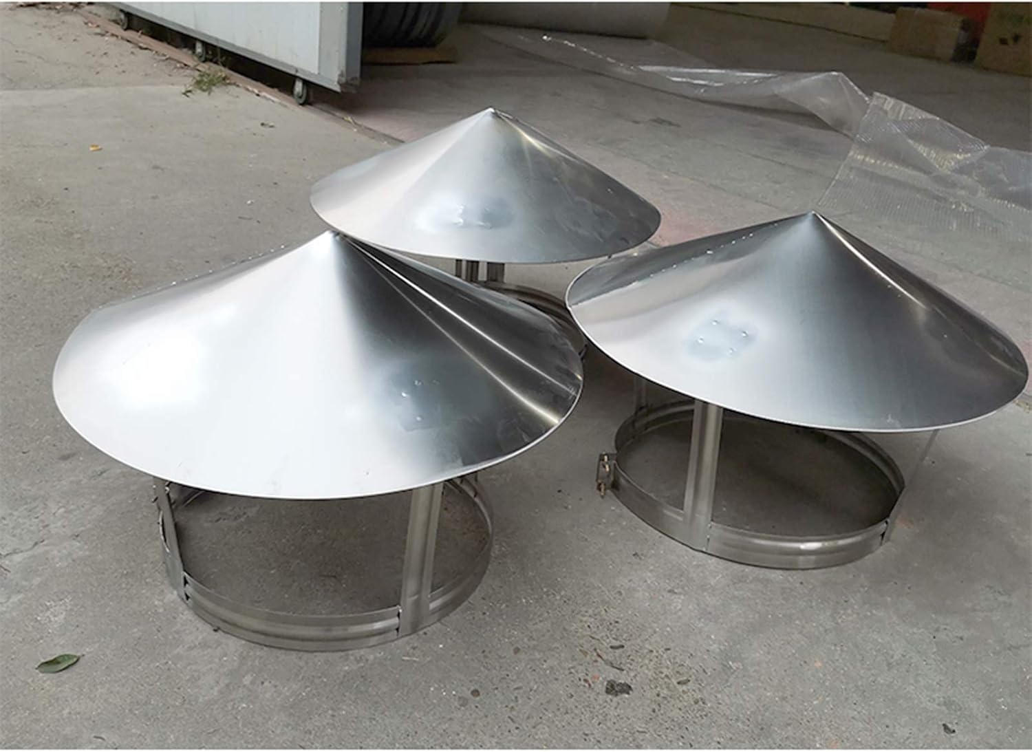 Stainless Steel Chimney Cowl, Pipe Rain Cover Protector Cap Ending Roof Cowl for Ducting Ventilation Cap Rain Hat Hood (80mm)