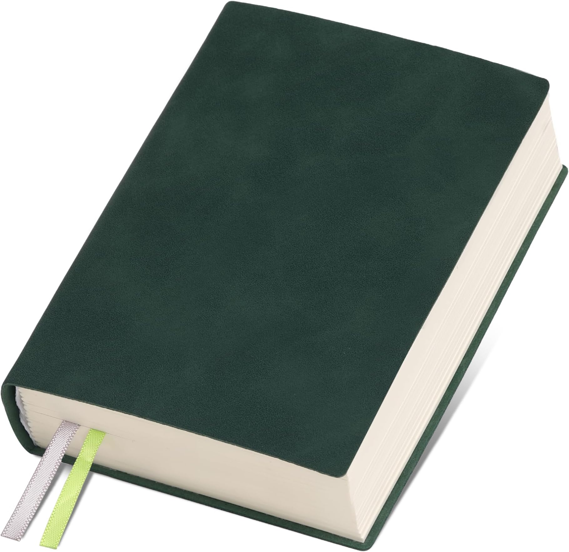 Thick Blank Journal Notebook 400 Pages 3.9 × 5.5 No Lines Soft Leather Pocket Blank Notebook for Women Drawing Book Memo Writing Sketch Diary Notebook Upgrade Page (dark green)