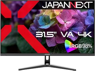 JAPANNEXT 31.5インチ 液晶モニター JN-V3152UHDR-G【2年保証】 | VAパネル,4K(3840×2160)解像度,HDMI,DisplayPort,sRGB:98%,HDR,PIP/PBP,2年保証,ブラック