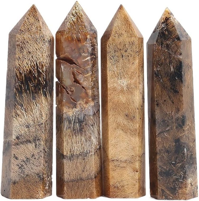 Meditation Home Natural Crystal Reiki Stone Gold Onyx Tower Meditation Home Decor Pack of1 (Size : 6-7CM)
