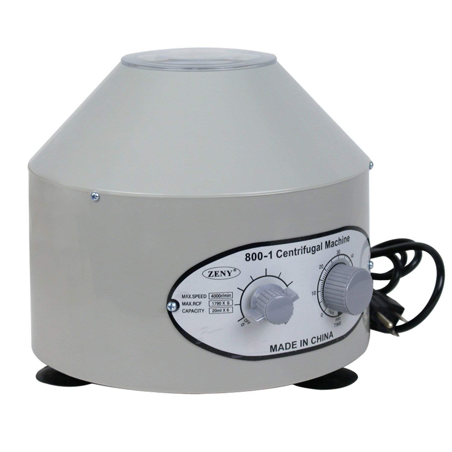 F2C Desktop Lab Lower-Speed Centrifugal Machine (Timer 0-60min) 0-4000 RPM Cap:20ml X 6 Tube (800-1) 110v