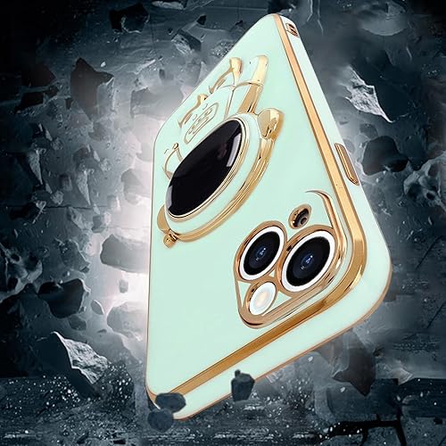 Miniatura 10 de Pepmune Funda compatible con iPhone 13, diseño de soporte de astronauta 3D, protección de cámara, a prueba de golpes, suave cubierta trasera para