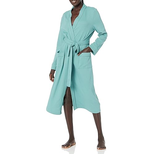 Amazon Essentials Women's Lightweight Waffle Full-Length Robe (Available in Plus Size)