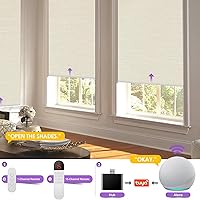 Vista 4 de Persianas inteligentes opacas motorizadas, persianas enrollables con control remoto personalizadas, persianas eléctricas automáticas para ventanas
