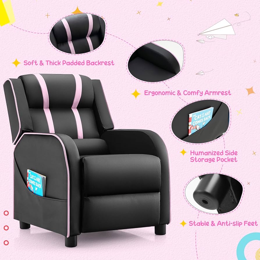 Amazon.com: Costzon Kids Recliner, Gaming Recliner Chair w