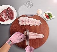 Vista 3 de Guantes resistentes a cortes, 2 pares de guantes resistentes a cortes de grado alimenticio, guantes de corte para cocina, pelado de ostras