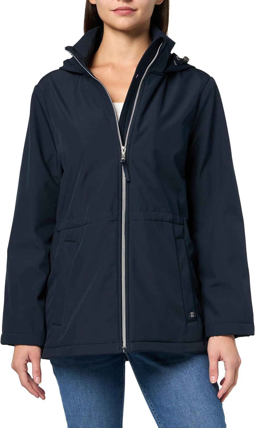 Tommy Hilfiger Women's Hooded Anorak Sotfhshell Raincoat