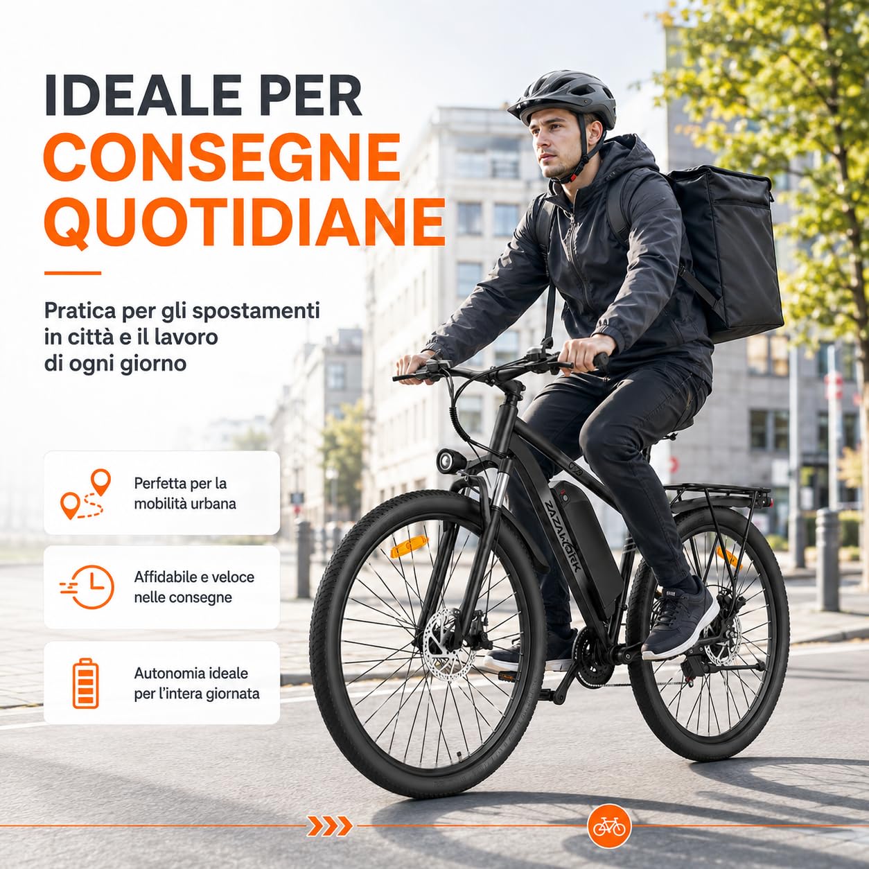 CF29 Mountain Bike Elettrica Uomo 29 Pollici, 250W Bicicletta Elettrica, Batteria 48V 15Ah fino a 100 km, 45 Nm, Cambio 21 Velocità, Freni a Disco, per Pendolarismo, E Montagna