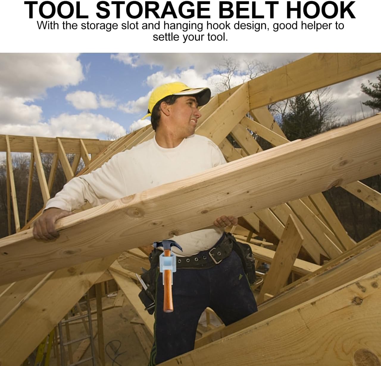 Angoily 2-Pack Tool Storage Belt Rack with Hanging Hook for Electric Drill and Wrench Durable Tool Holster for Belt Holding Waist Rack for Carpenters and Electricians 5.11X2.12X3.93 Inches