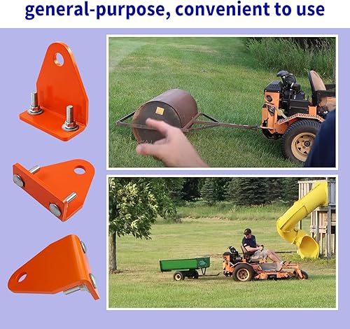 Miniatura 6 de Enganche de remolque resistente compatible con modelos de cortacésped de giro cero Scag ZTR: Patriot, Liberty Z, viene con pernos de carro y tuercas