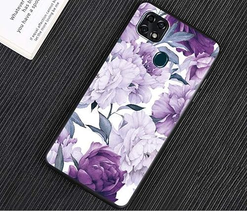 Miniatura 2 de Funda para ZTE ZMax 10ZTE Z6250 con protector de pantalla de vidrio templado 2 unidades, diseño de pintura de flores, TPU flexible, resistente a los