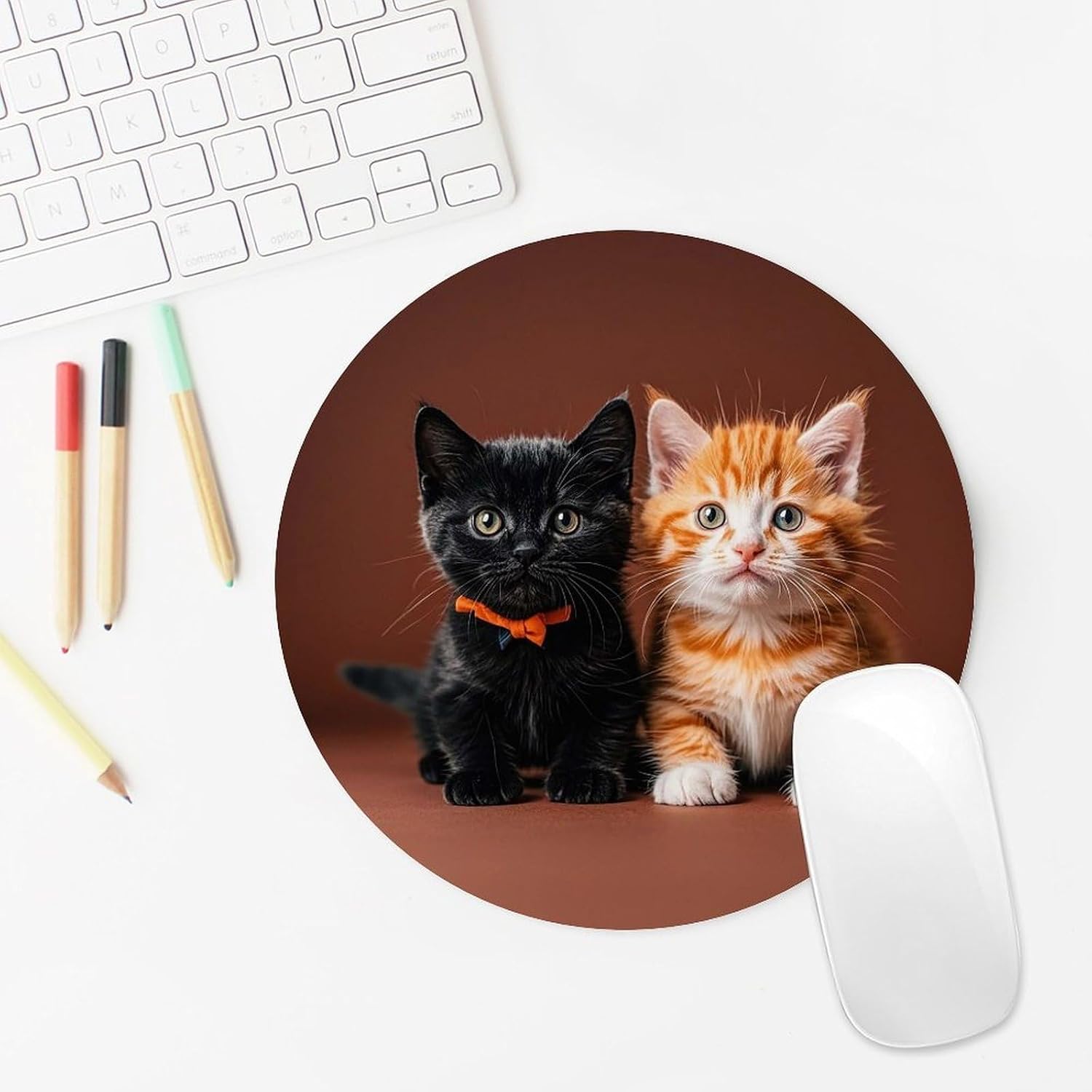 Kitten Cat Mouse Pad with Non-Slip Rubber Base for Office Home image 5