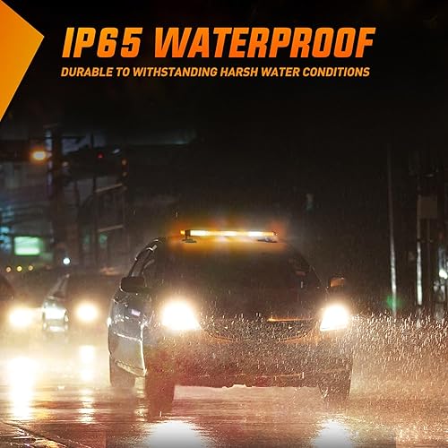 Miniatura 9 de Nilight Luces estroboscópicas de techo de 29.5 pulgadas, 56 LED, luz de peligro, advertencia de seguridad de emergencia, barra de luz intermitente,