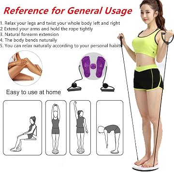 Ab Twist Waist Disc Board with Adjustable Waist Trainer Twist Disc Handles