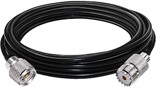 Mini UHF Male to UHF Female Extension Cable TUOLNK Mini UHF Male Plug to SO239 PL259 Female Jack Coax Jumper Cable RG58 for CB Radio Antennas 16.4ft(5M)