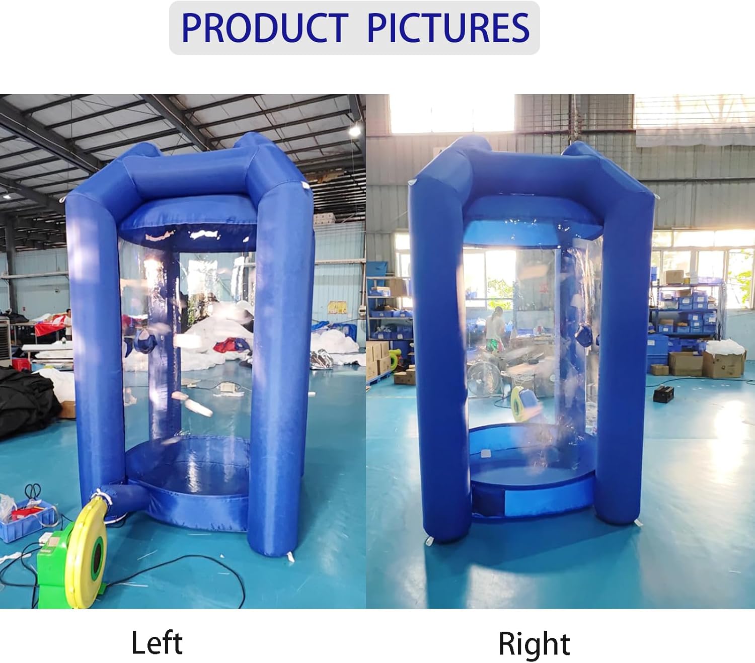 SAYOK Inflatable Cash Cube Booth Inflatable Money Grab Machine Booth for Business Advertising Event Promotion(Blue, 4.92ft x 4.92ft x 8.2ft)