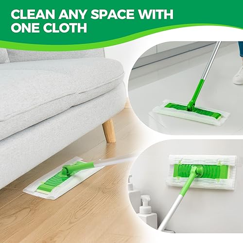 Miniatura 6 de Paños de barrido en seco, repuestos de trapeador desechables, repuestos de polvo para el suelo, repuestos de paño para barredora estándar Swiffer,