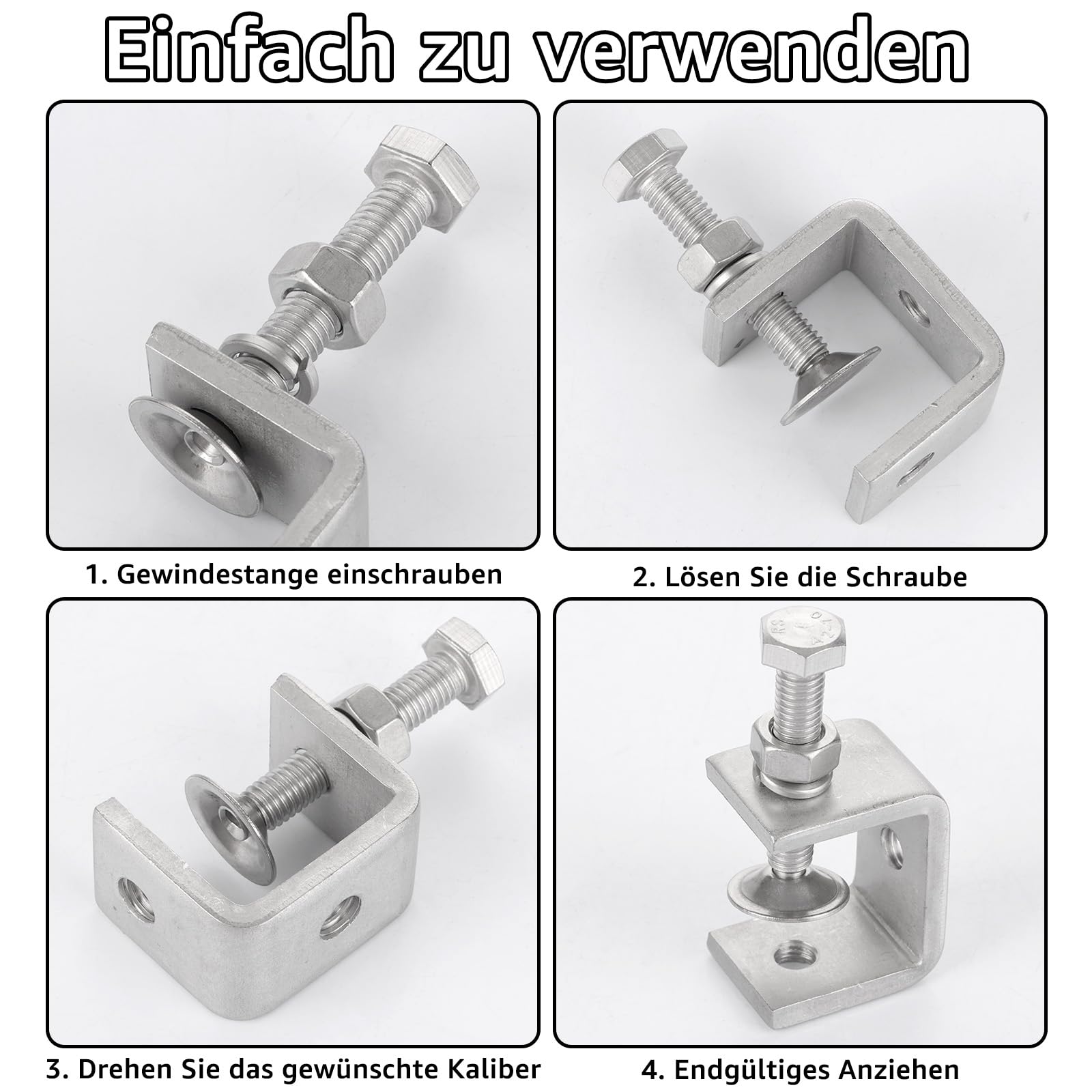 Lot De 10 Pinces En C De 30 Mm En Acier Inoxydable - Petite Plage