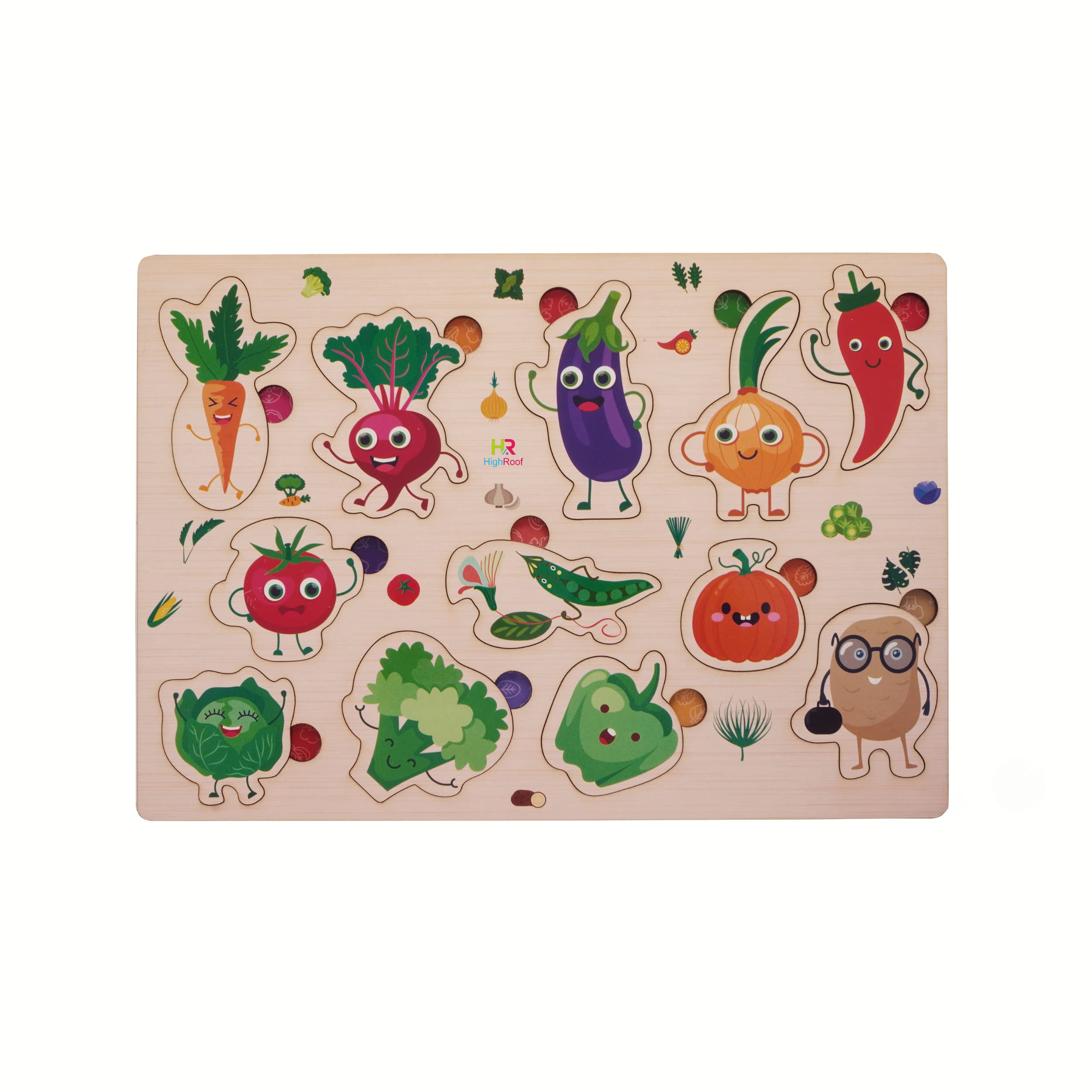 HighRoof Vegetable Puzzle for Kids | Creative Wooden Toy for 2+ Years | Educational Montessori Toy | Fun and Challenging Puzzle | Interactive Activities for 2 Year Olds | Wooden Puzzles for Kids (B0C667B3Q4) Amazon Price History, Amazon Price Tracker