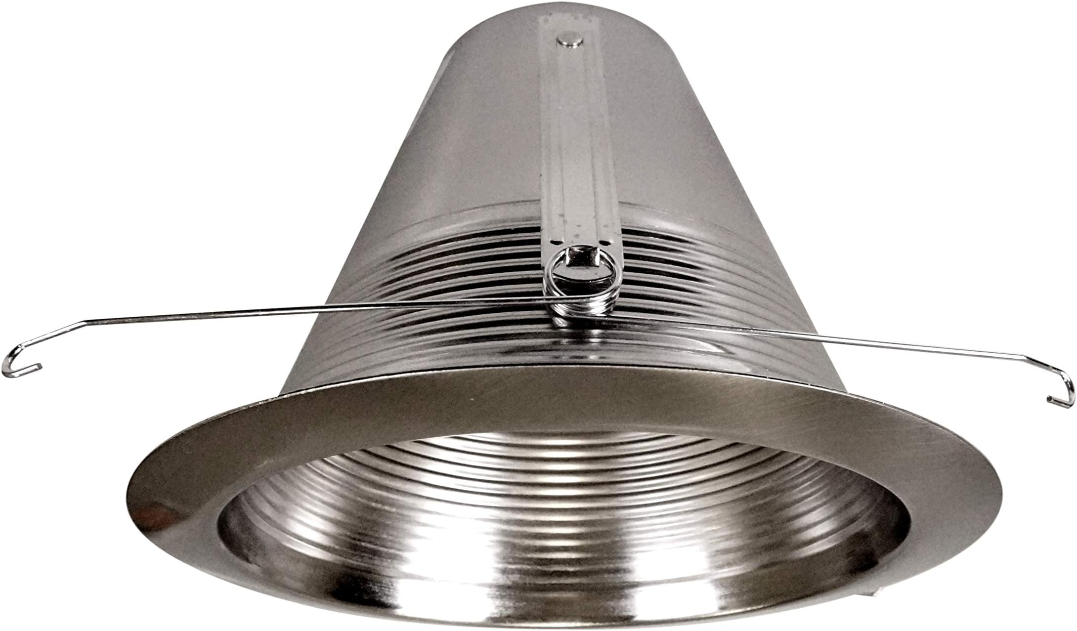 NICOR Lighting 6 inch Nickel Airtight Cone Baffle Trim, Fits 6 inch Housings (17550ANK)
