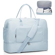 Travel Duffel Bag with Shoes Compartment,Overnight Weekender Bags for Women