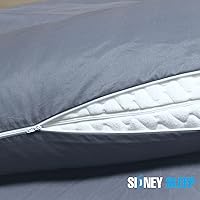 Vista 3 de Sidney Sleep Fundas de Almohada Curvas - Cierre de Cremallera de Longitud Completa - Microfibra Cepillada Suave Premium - Resistente a