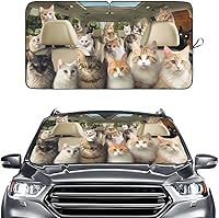 Vista 46 de GENANY Parasol Divertido para Parabrisas de Pareja de Perros Golden Retriever Lindos para Coche SUV Camión (55x30 Pulgadas), Parasol