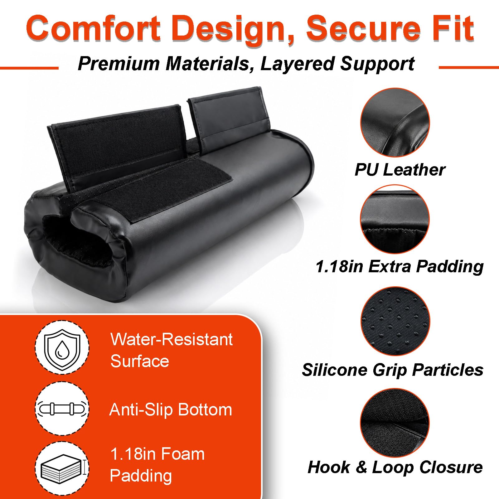 Hip-Thrust Machine - Almohadilla para cinturón de 3 cm de espuma doble para